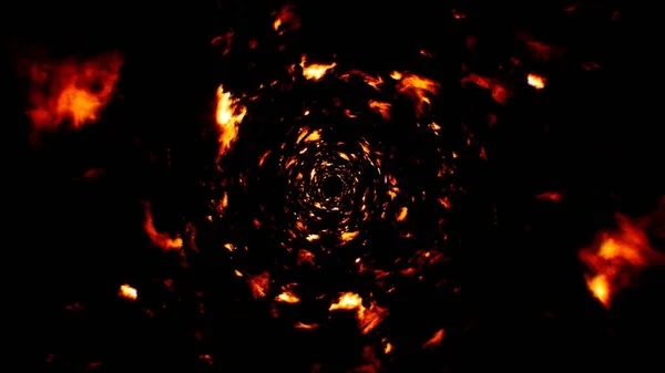 Спалювання Вогню Частинки Вихровий Фон — стокове фото