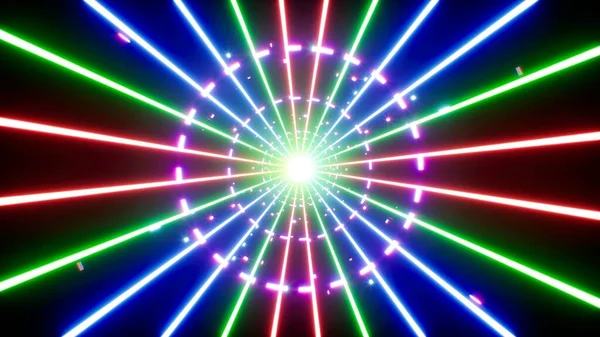 Colorful Light Rays Burst Out Background — Stock Photo, Image