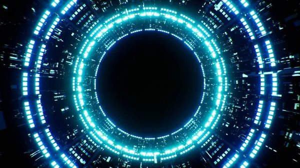 Futuristic Sci Pattern Tunnel Logo Τοποθέτηση Φόντου — Φωτογραφία Αρχείου