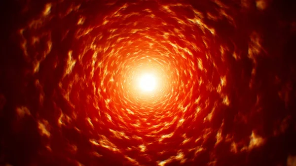 Glowing Red Energy Cave — Stock Photo, Image