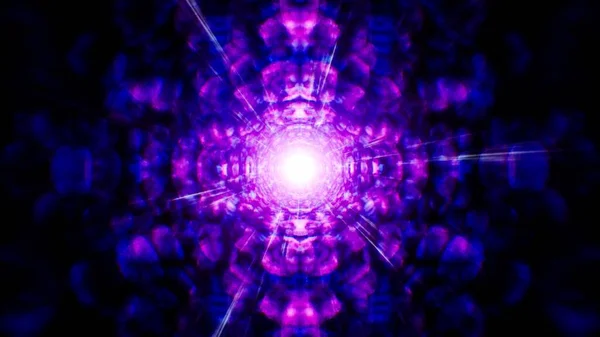 Shining Fractal Plasma Energy Core Effect Background — Stock Photo, Image