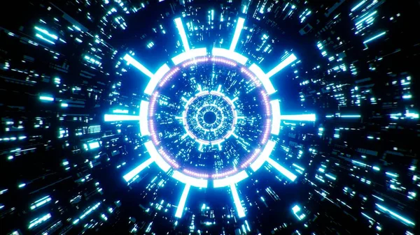 Sfパターン上の輝く車輪の形の光テクスチャ背景 — ストック写真