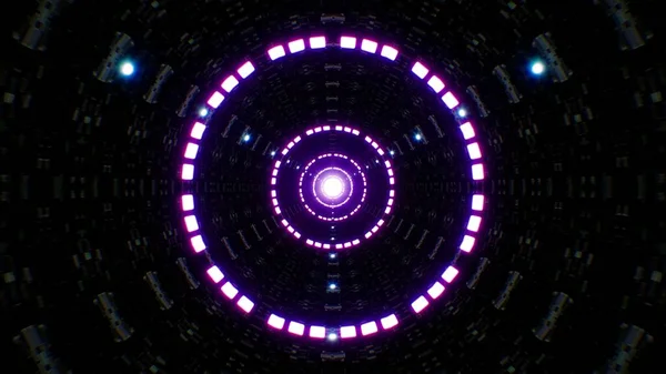 Світло Фіолетового Кола Механічному Тунелі — стокове фото