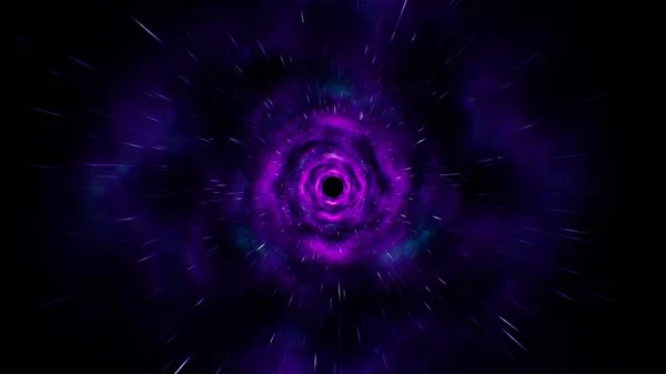 Fliegen Sie Das Neon Color Nebula Energy Hole — Stockfoto