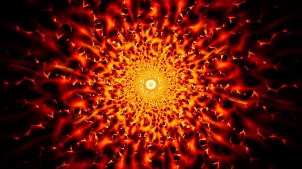 Efeito Explosão Energia Solar Cor Fogo Angular — Fotografia de Stock