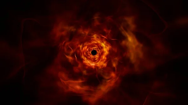 Burning Flame Hole Dark — Fotografia de Stock