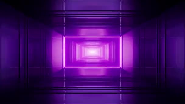 Purple Light Metal Větrací Tunel Loop — Stock video