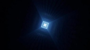 Dönen Parlak Mavi Işık Tüneli