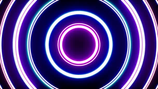 Neon Cerchio Luce Onda Loop — Video Stock