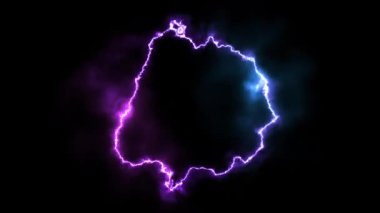 Parlayan Çarpık Neon Işık Enerjisi Döngüsü