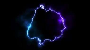 Çarpık VJ Neon Işık Enerjisi Döngüsü