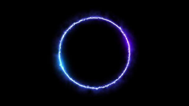 Neon Flare Circle Light Loops — Stok Video