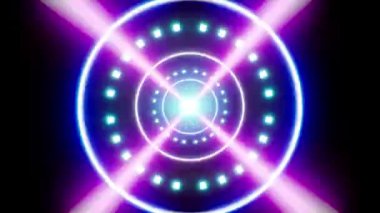 Hızlı Döndürme Neon Işık Pervanesi Döngüsü