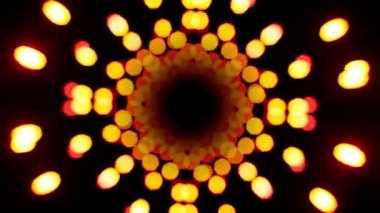 Dönen Ateş Renk Çemberi Şekli Işık Bokeh