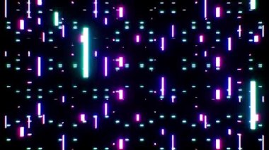 Neon Parçacıkları Aşağı Düşen Efekt Döngüsü