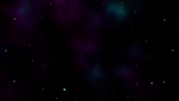 Donkere Nevel Kosmische Ruimte Achtergrond — Stockvideo
