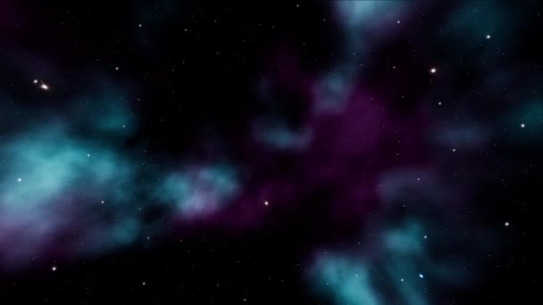 Погрузитесь Космическую Туманность Фоне Неба — стоковое видео