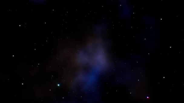 Volando Sobre Espacio Silencioso Nebulosa — Vídeos de Stock