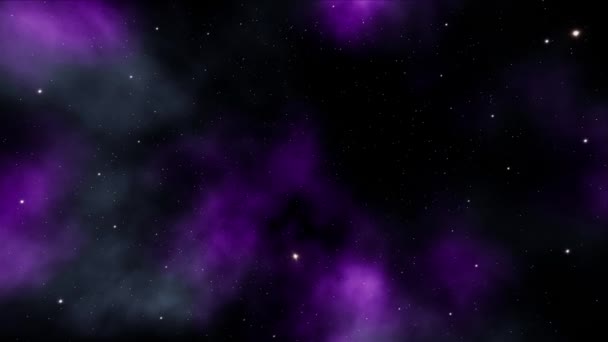 移动到更深的霓虹灯星云空间 — 图库视频影像