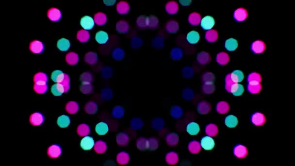 Neon Color Light Bokeh Particle Spread Out Loop — 图库视频影像