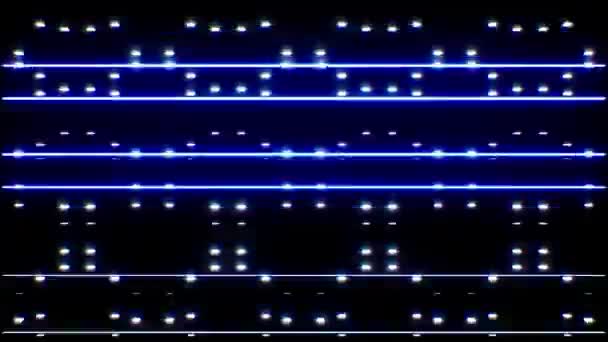Parıldayan Parçacıklar Neon Çizgileri Arızalı Efekt Döngüsü — Stok video