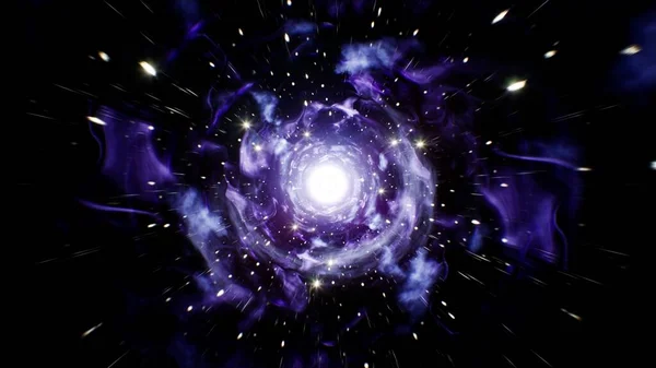Abstrakt Glöd Neon Space Nebula Textur Effekt Illustration Design Bakgrund — Stockfoto