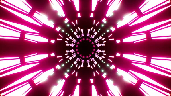 Аннотация Neon Pink Light Mechanical Tunnel Texture Effect Illustration Design — стоковое фото