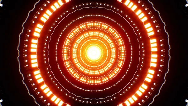 Abstract Oranje Lichtdraad Tunnel Textuur Effect Illustratie Ontwerp Achtergrond — Stockfoto