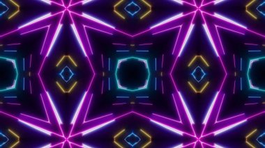 Konser Neon VJ Işık Kaleydoskop doku örnekleme arka planı