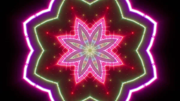 Shining Colorful Flower Disco Light Texture Effect Illustration Background — Stock Photo, Image