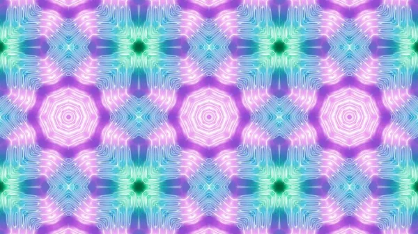 Fluoreszierende Neon Farbe Kaleidoskop Textur Effekt Illustration Hintergrund — Stockfoto
