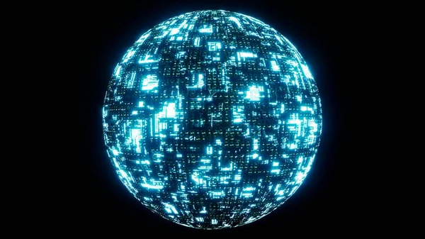 Science Fiction Blue Power Ball Textur Effekt Illustration Bakgrund — Stockfoto