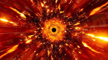  Burning Fire Effect in the Technology Tunnel