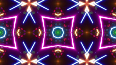 Renkli Lazer Işığı Kaleydoskop Efekti