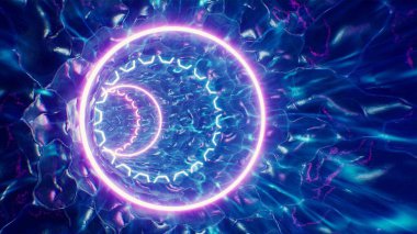 Parlayan Hafif Su Kaydırma Tüneli 3B Hazırlama