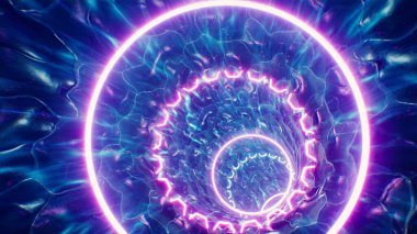 Parlayan Hafif Su Kaydırma Tüneli 3B Hazırlama