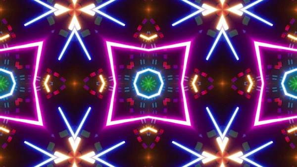Colorful Various Laser Light Kaleidoscope Effect — Zdjęcie stockowe