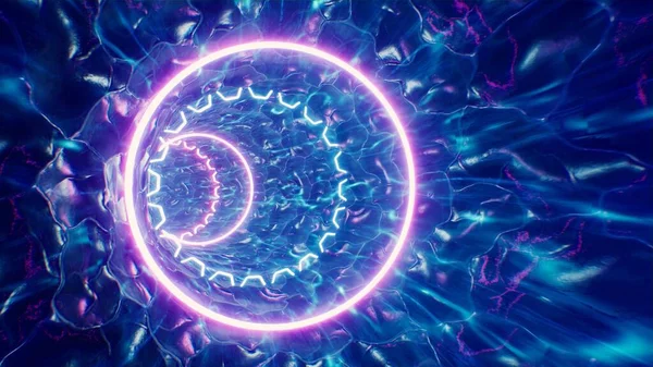 Parlayan Hafif Su Kaydırma Tüneli 3B Hazırlama