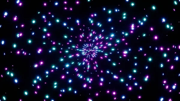 Glowing Neon Firecracker Particles Effect — Fotografia de Stock