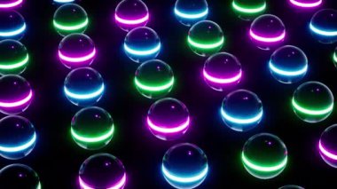 Parlayan neon topu vj döngüsü