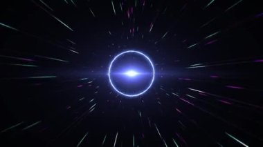 Parlayan Neon Işık Enerjisi Daire Alanı VJ Döngüsü