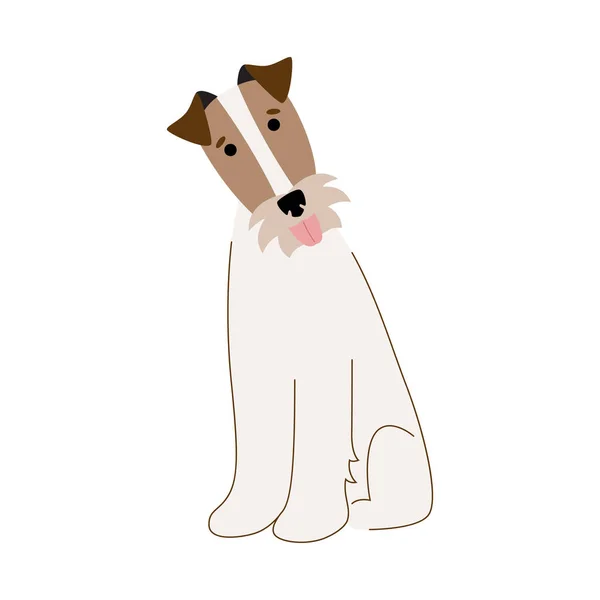 Wire fox terrier isolato su sfondo bianco — Vettoriale Stock
