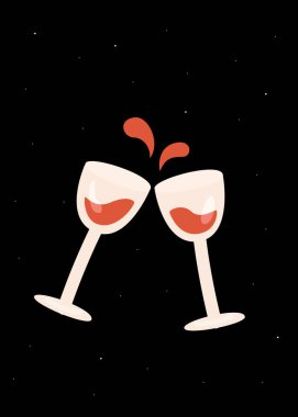 Sevgililer Günü için tebrik kartı..