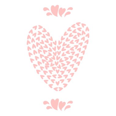 Sevgililer Günü için sevimli eller pembe kalpler.