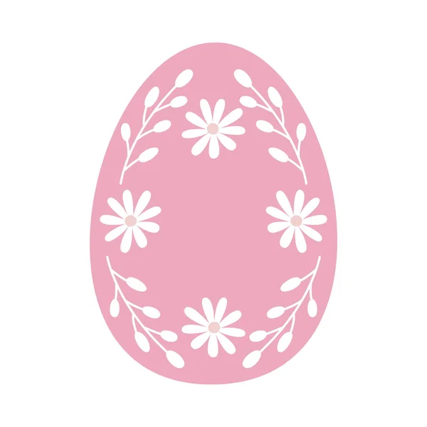 Pink Easter Egg Flowers — Stock Vector