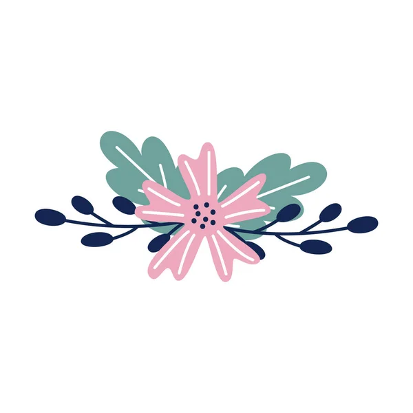 Tatlı Paskalya Çiçeği Buketi Düz Vektör Illüstrasyonu — Stok Vektör