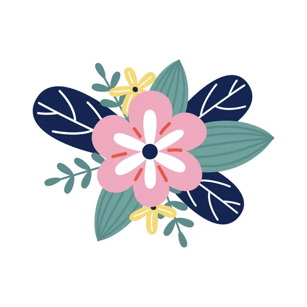 Великодній Милий Весняний Квітковий Букет Плоска Векторна Ілюстрація — стоковий вектор