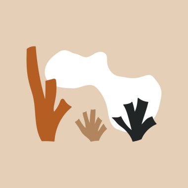 Soyut boho modern sanat arkaplan vektörü.