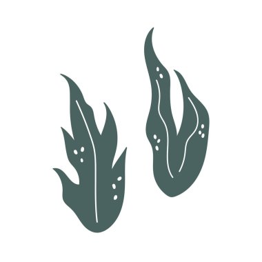 Tropik izole edilmiş yeşil palmiye yaprakları. Modern soyut vektör çizimi