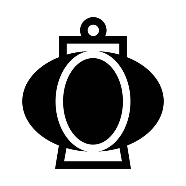 Lantaarn Pictogram Eenvoudige Illustratie Maan Nieuwjaar Ornament Logo Vector — Stockvector